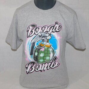 FORTNITE BOOGIE BOMB Gray Airbrushed LookGraphic T Shirt  Mens L